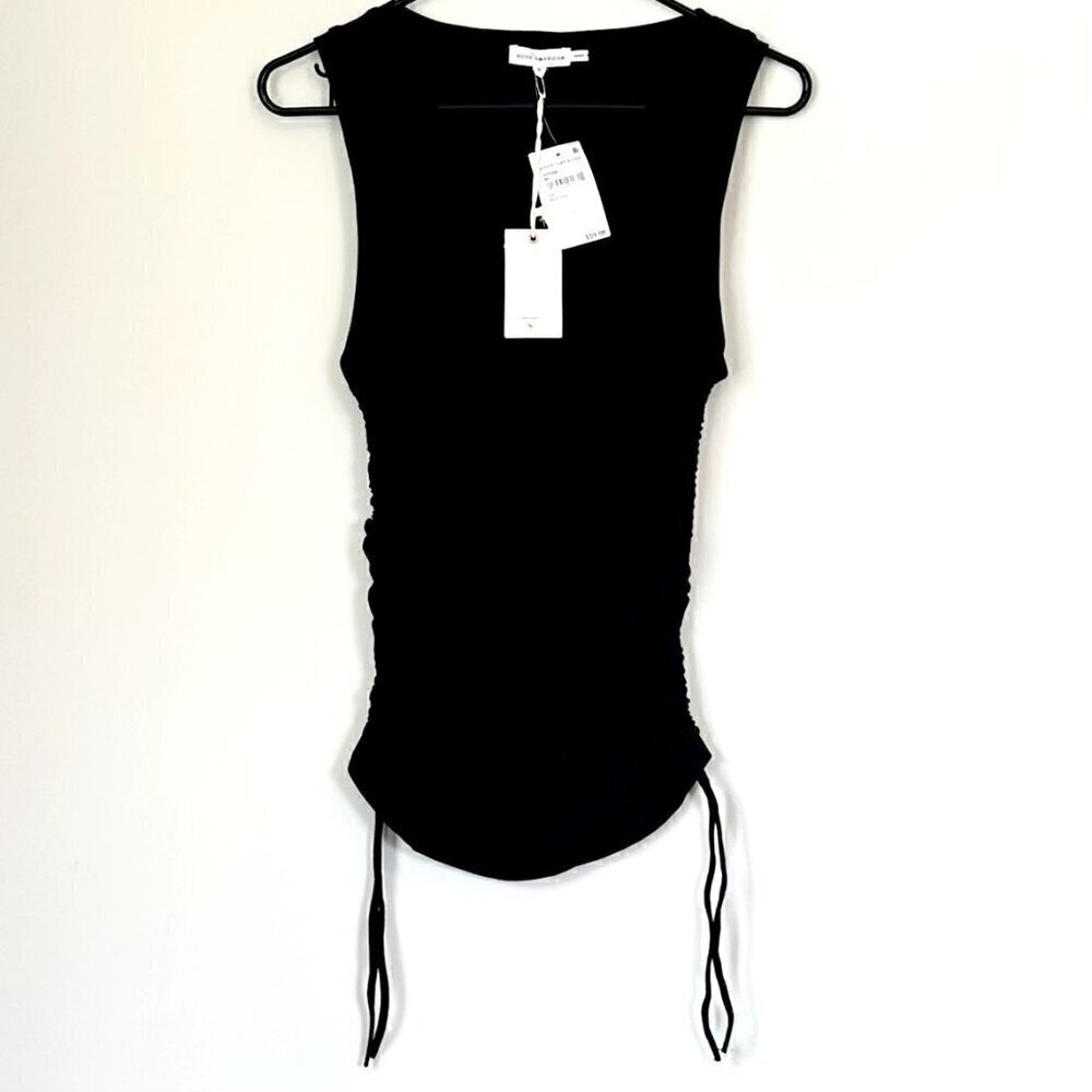 NWT Good American Black Rouched Tank - Size 3 (Large) - Picture 2 of 7